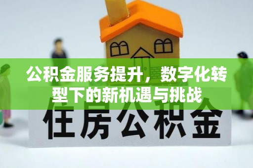 丰镇公积金服务提升，数字化转型下的新机遇与挑战