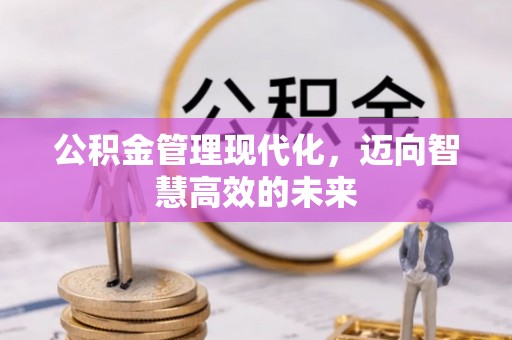 丰镇公积金管理现代化，迈向智慧高效的未来