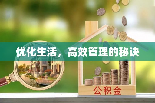 丰镇优化生活，高效管理的秘诀